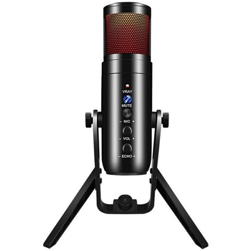 Microphone Gaming E-Sports Avec &Eacute;clairage RGB Immersif Et R&eacute;duction Intelligente Du Bruit Pour Streaming Et Conf&eacute;rences